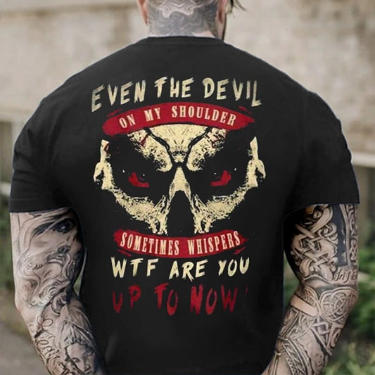 Men's Creepy Lettering Halloween Graphic Tee