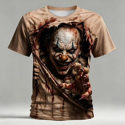 Men's Creepy Clown Optical Illusion Shirt