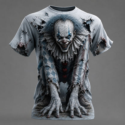 Men's Optical Illusion Horror Clown T-Shirt