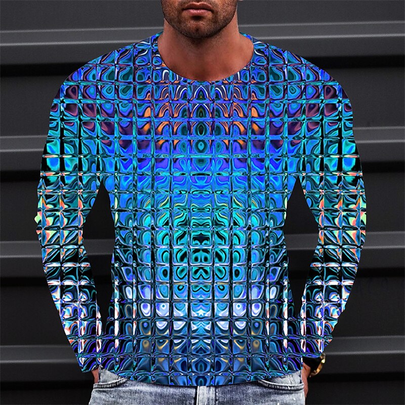 Men's Metallic Gradient Style Graphic Tee