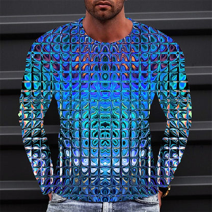 Men's Metallic Gradient Style Graphic Tee