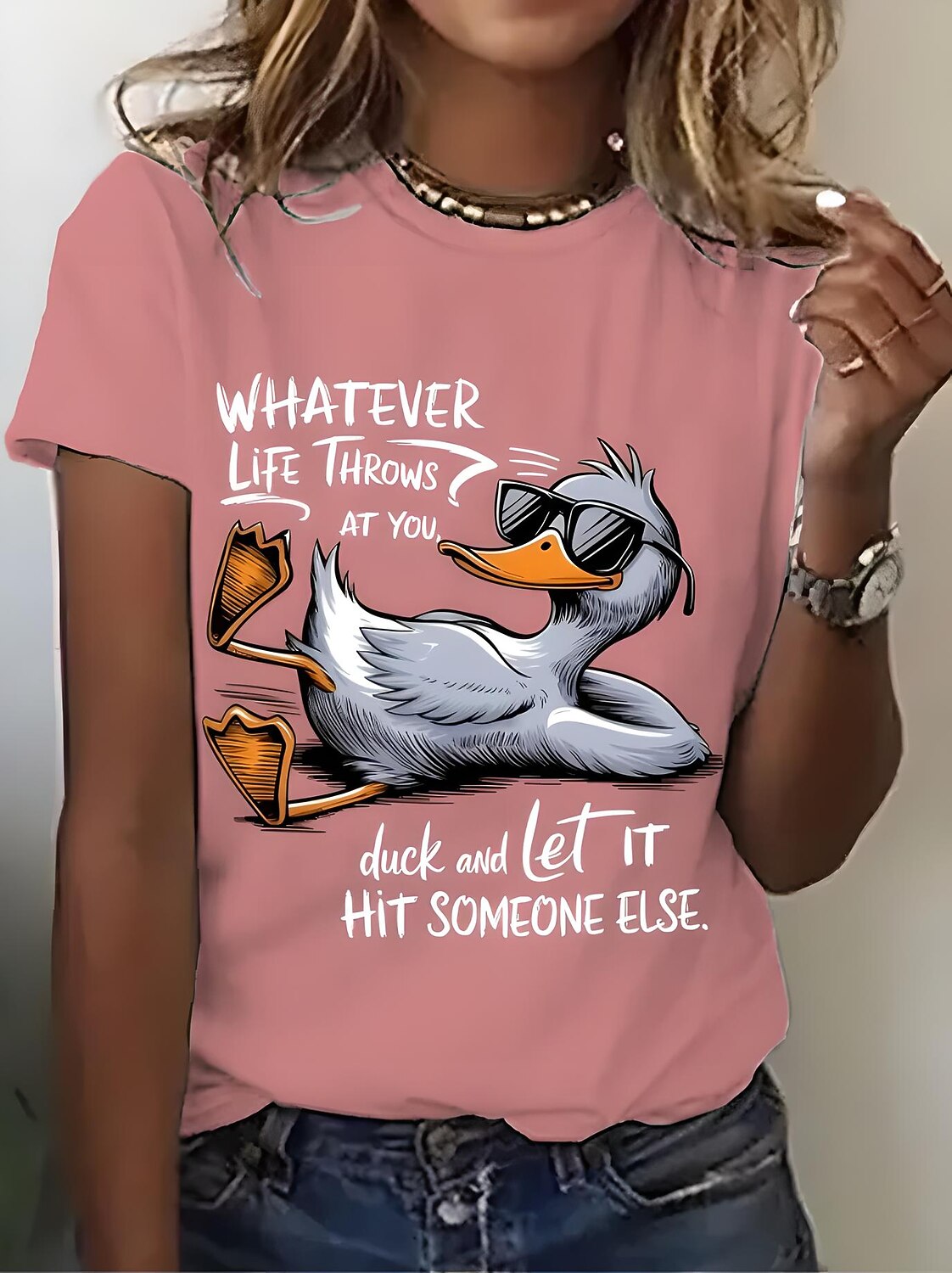 Women's Colorful Bird Graphic Tee