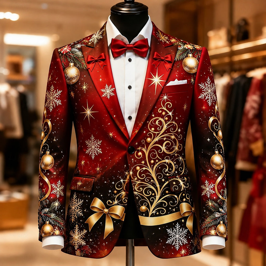 Christmas Tree Artistic Party Blazer Jacket