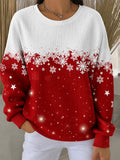 Women's Christmas Snowflake Crewneck Sweatshirt
