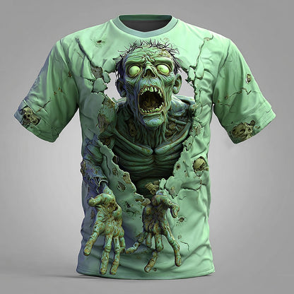 Men's Halloween Undead Zombie Graphic Tee