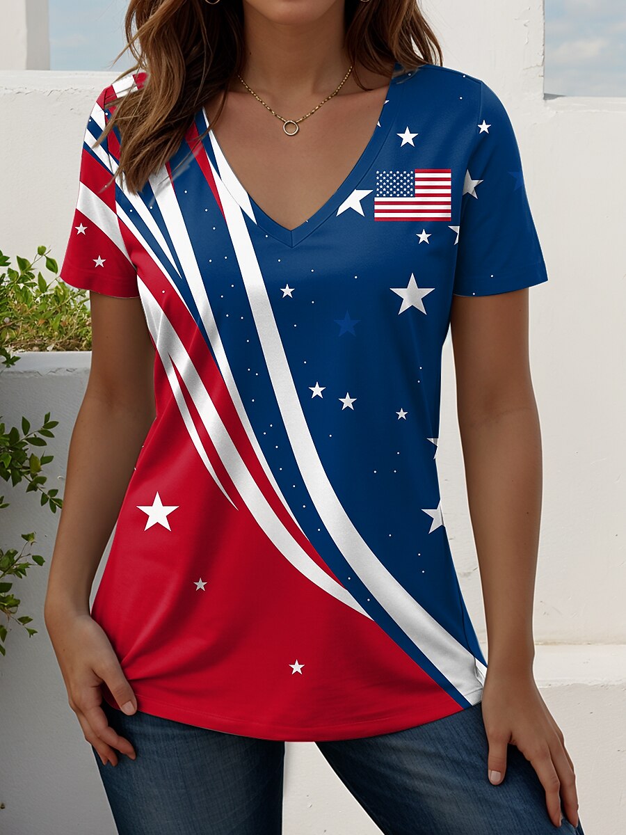Women's Vintage American Flag Tee