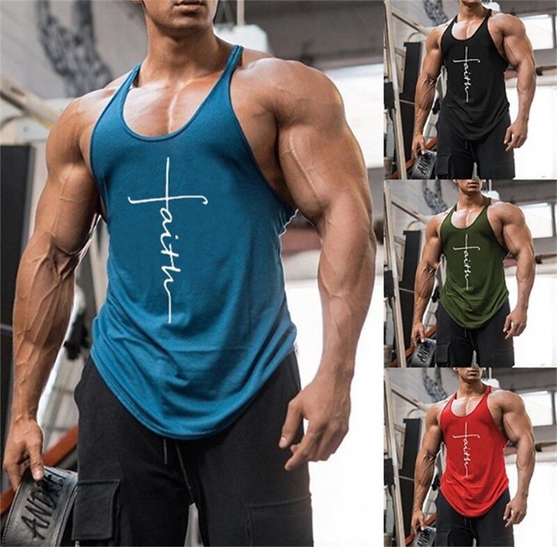 Men's Classic Faith Letter Graphic Tee
