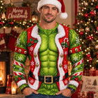 Christmas Santa Green Monster Crewneck Sweatshirt