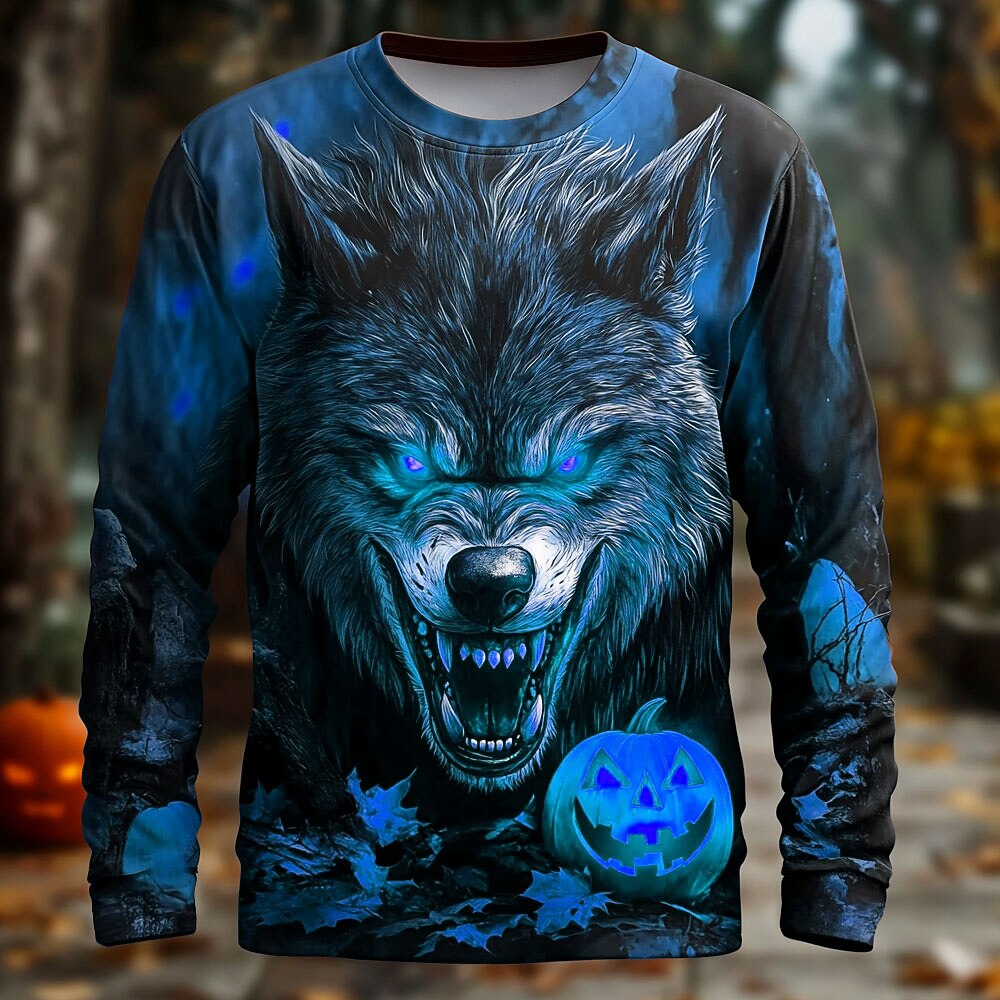 Men's 3D Werewolf Fashion Graphic Tee