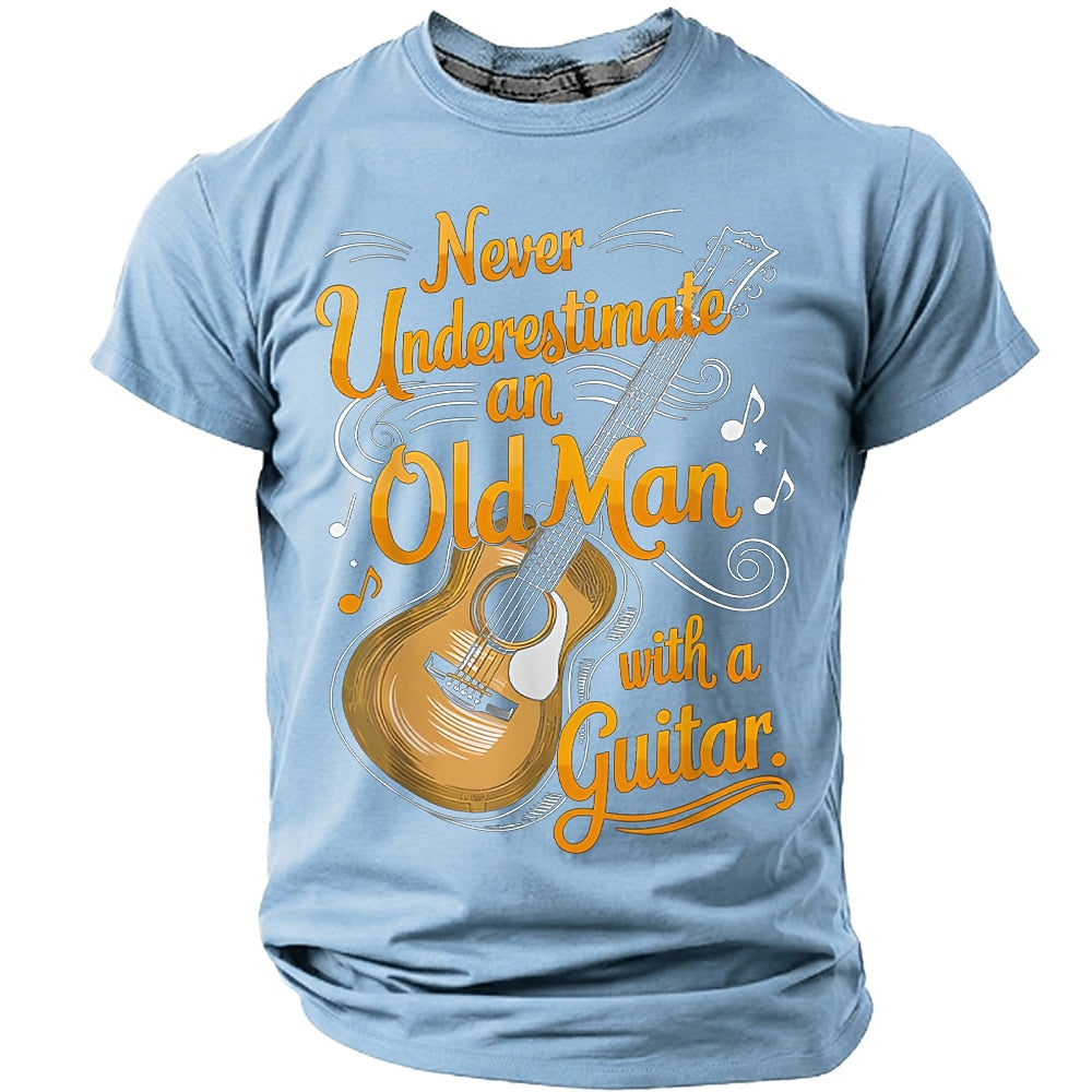 Men's Old Man Guitar Graphic Tee