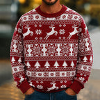 Christmas Reindeer Snowflake Knit Sweater