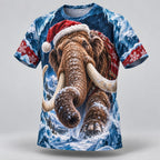 Men's Christmas Animal Graphic Short Sleeve Tee