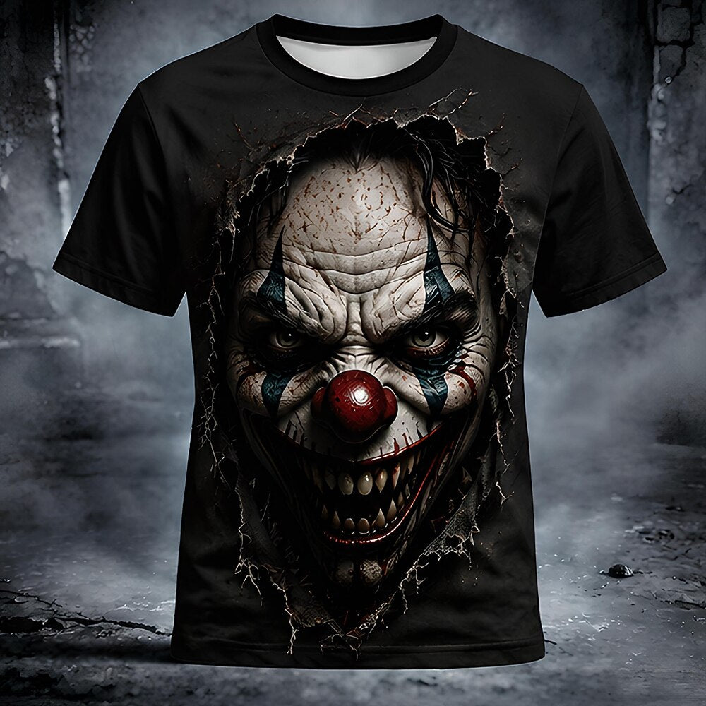 Men's Scary Creepy Clown Halloween Tee