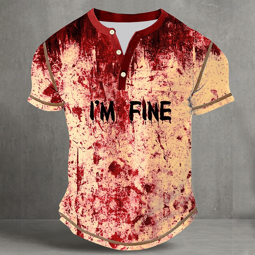 Men's Halloween Horror Night Henley