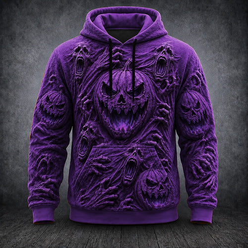 Men's Halloween Pumpkin Graphic Hoodie