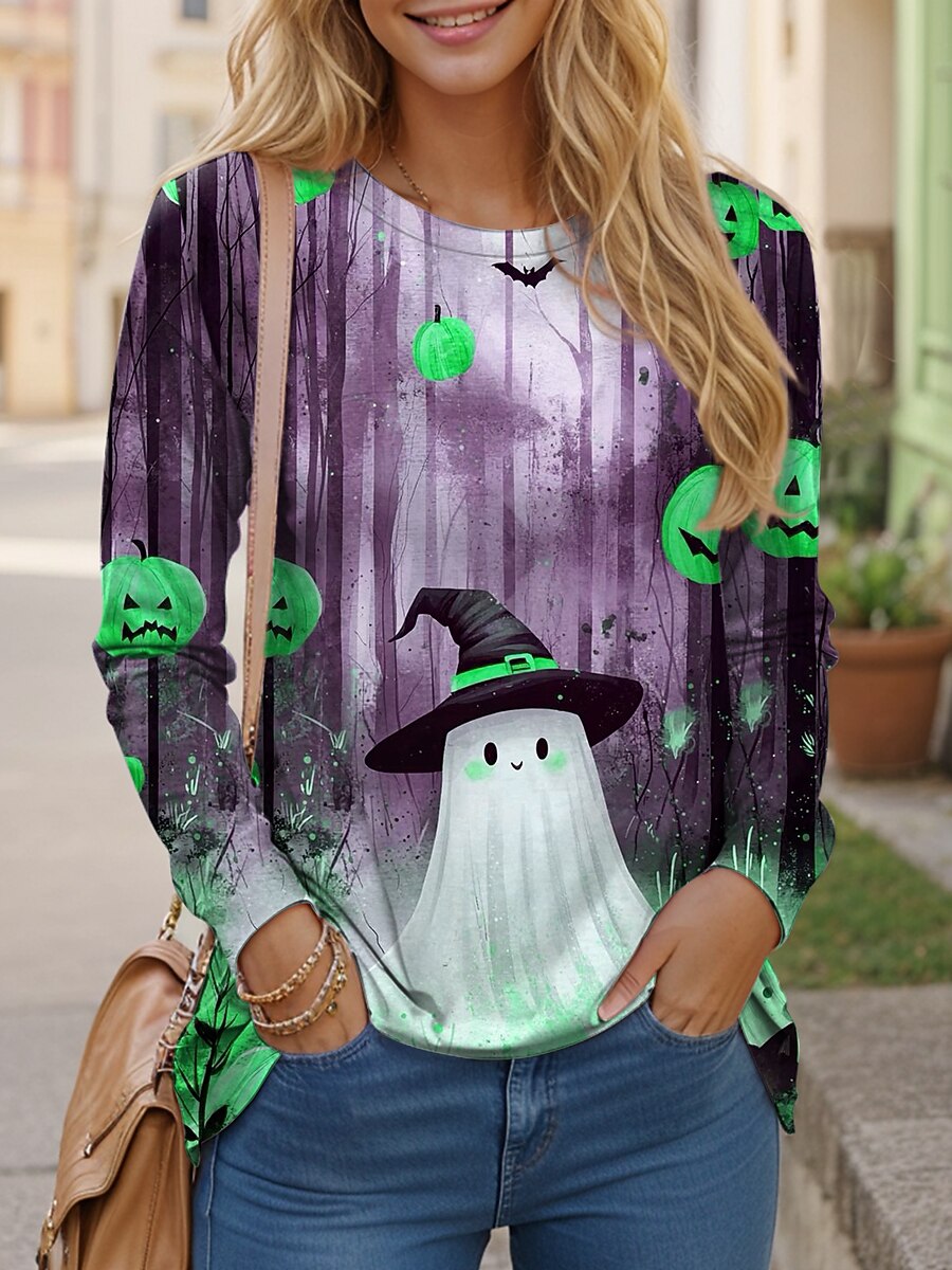 Women's Halloween Ghostly Spirit Tee