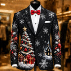 Christmas Tree Festive Graphic Blazer Jacket
