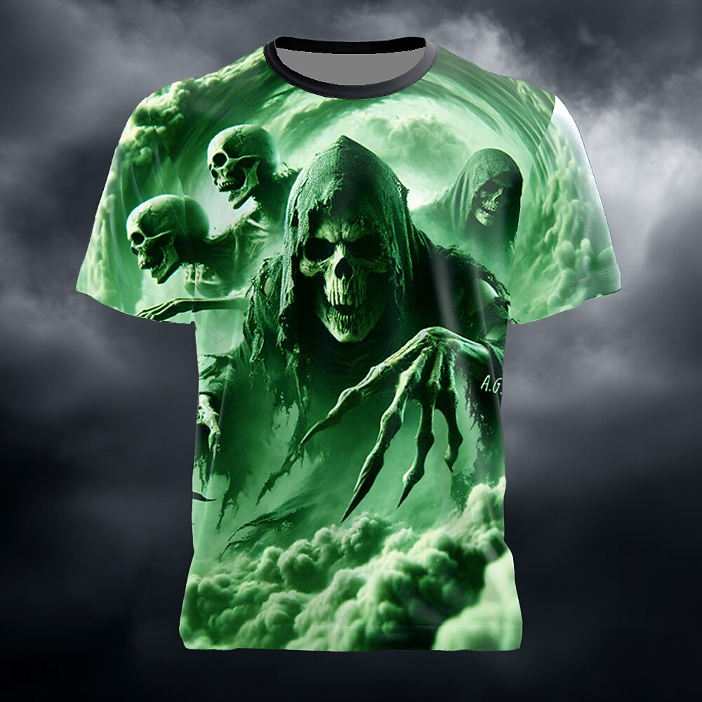 Men's Haunted Reaper Illusion Graphic Tee