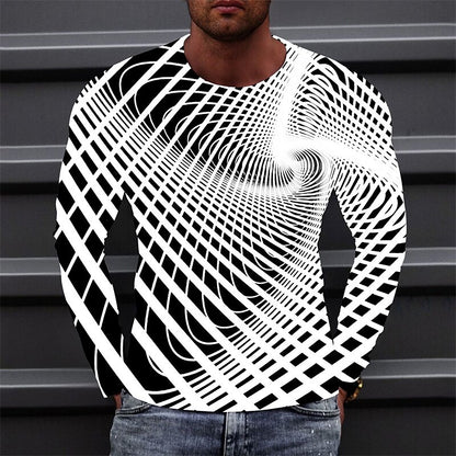 Men's Dynamic Optical Illusion Graphic Tee