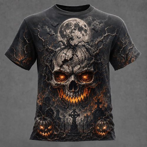 Men's Skull Optical Illusion Graphic Tee