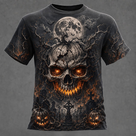 Men's Skull Optical Illusion Graphic Tee