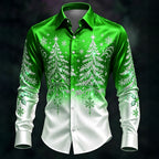 Christmas Tree Casual Button Down Shirt
