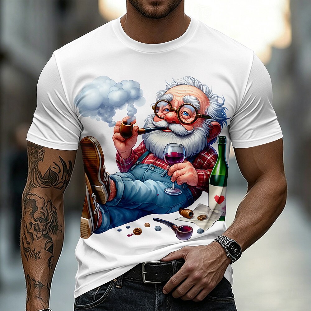 Men's Wine Loving Grandpa Graphic Tee