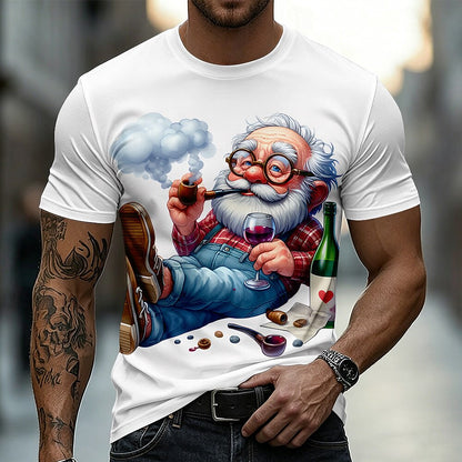 Men's Wine Loving Grandpa Graphic Tee