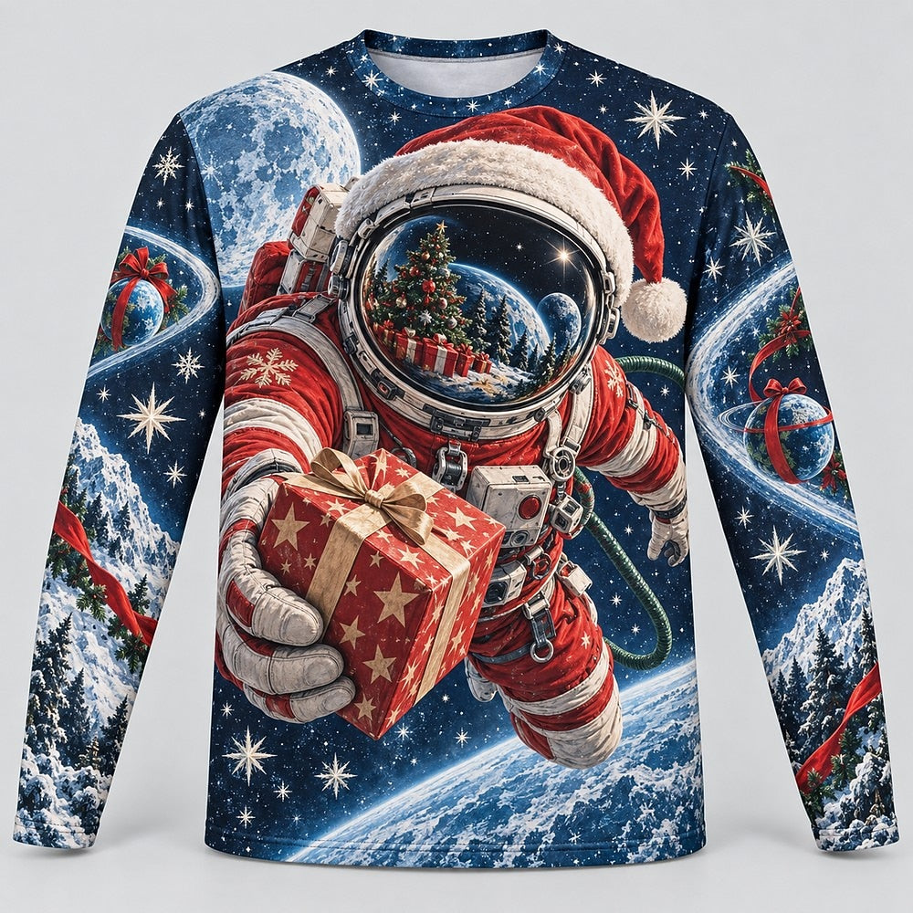 Men's Santa Claus Seasonal Long Sleeve Tee