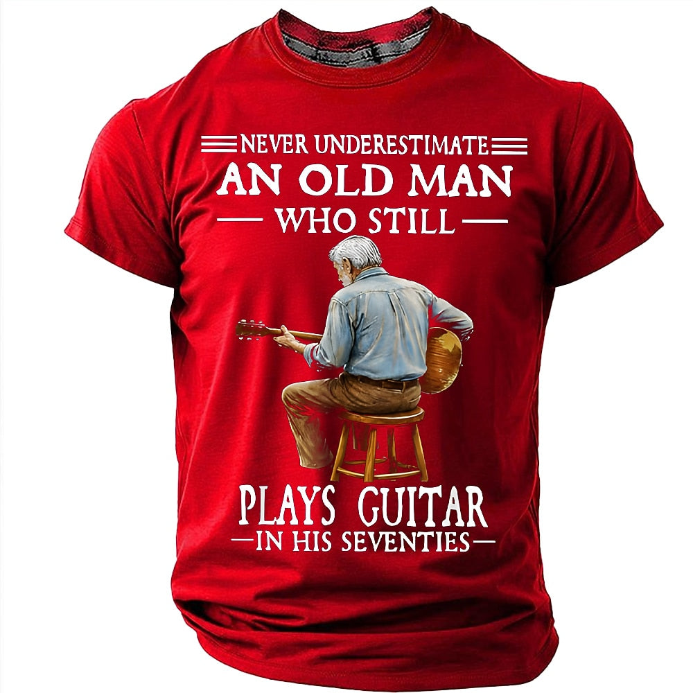 Men's Seventies Guitar Hero Graphic Tee