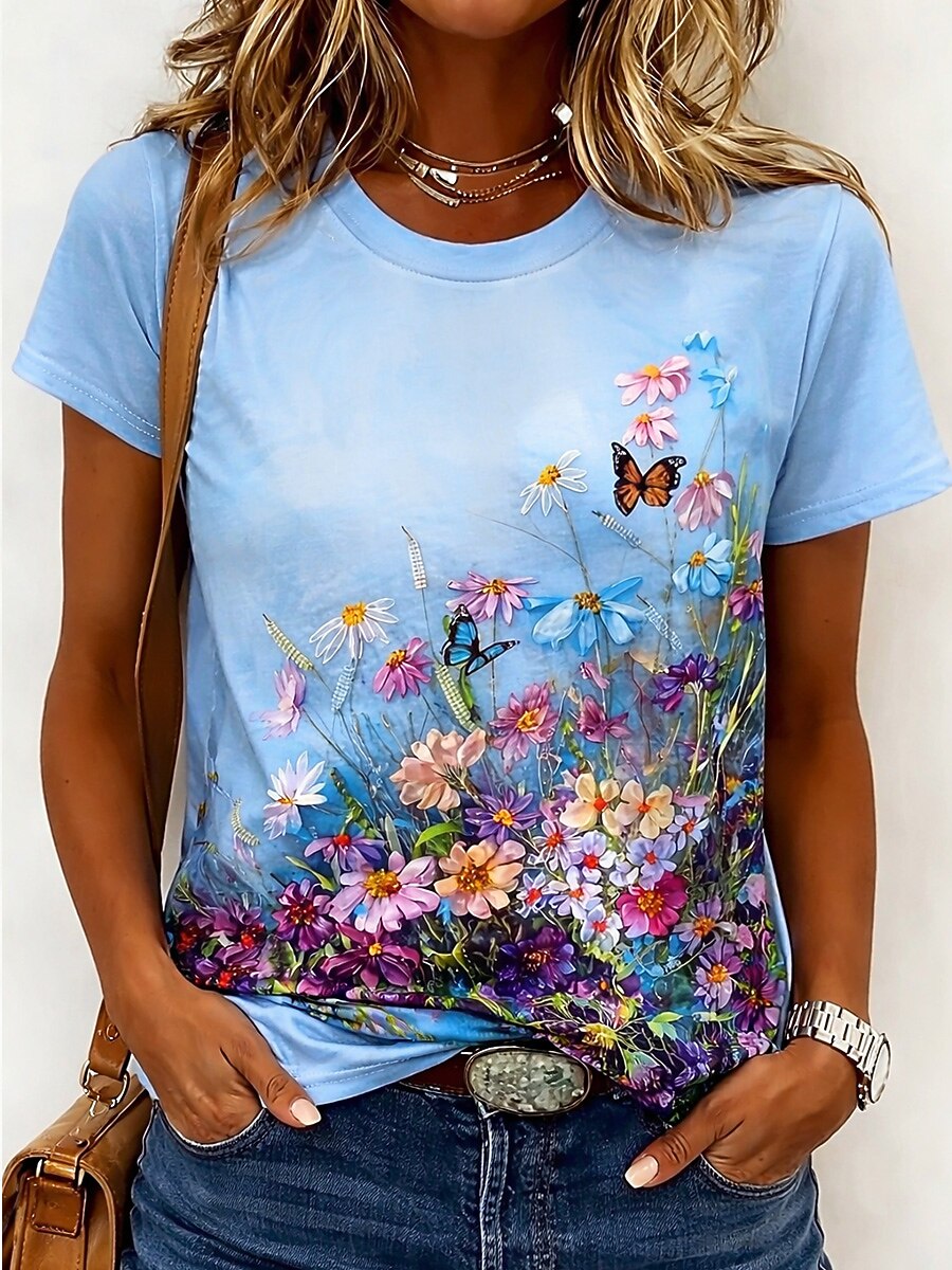 Women's Tropical Floral Garden Graphic Tee