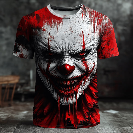 Men's Halloween Twisted Clown Graphic Tee