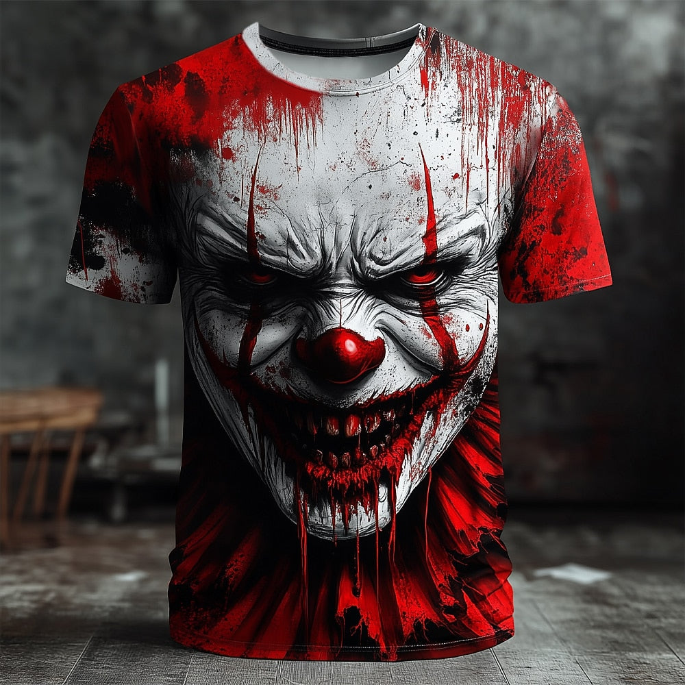 Men's Creepy Clown Horror Graphic Tee