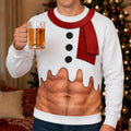 Christmas Snowman Fake Belly Crewneck Sweatshirt