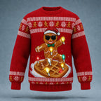 Christmas Gingerbread Knit Crewneck Sweater