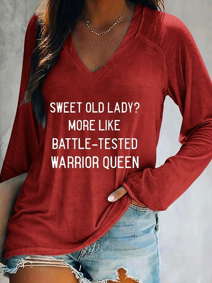 Women's Casual Letter Graphic Quote Tee