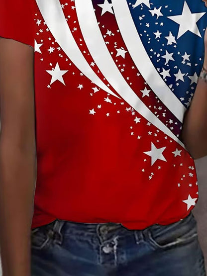 Women's Red Patriot Graphic Tee