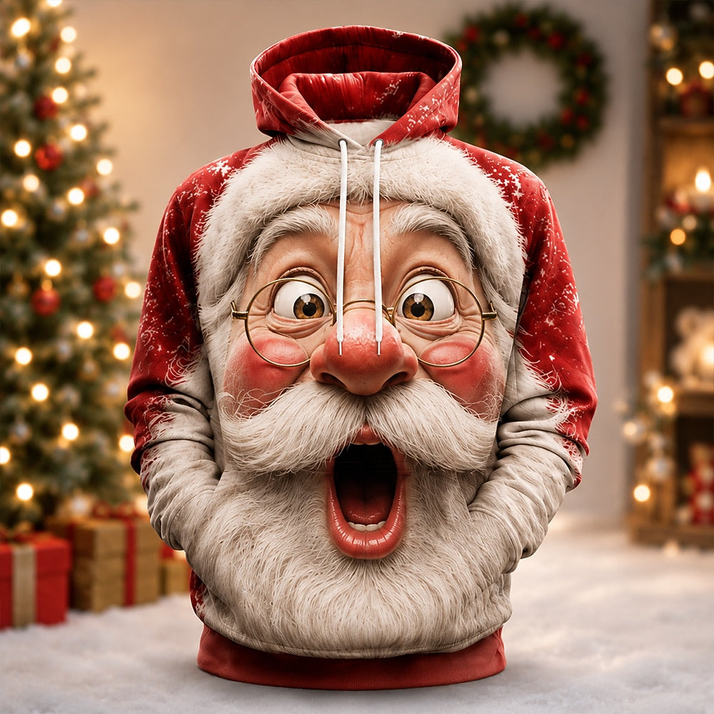 Santa Christmas Designer Street Hoodie
