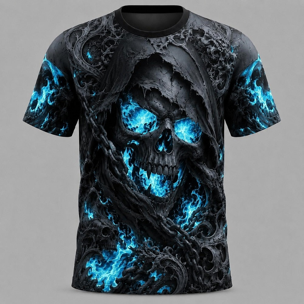 Men's Dark Skull Graphic Street Tee