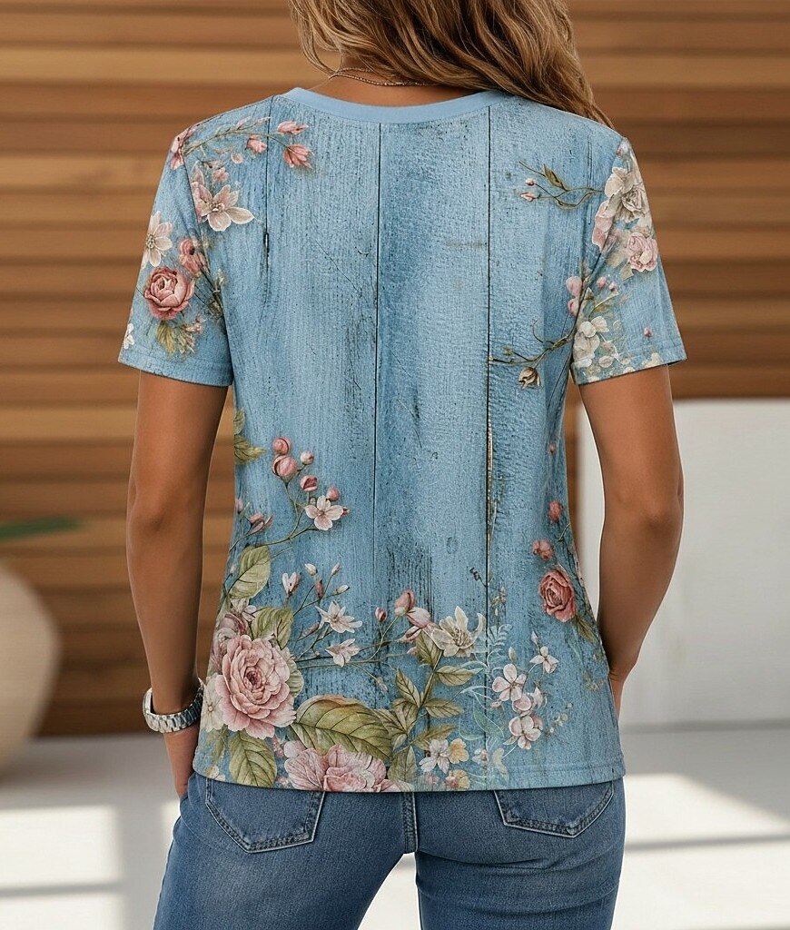 Women's Ombre Blossom Graphic Tee