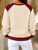 Women's Waffle Knit Christmas Sweatshirt