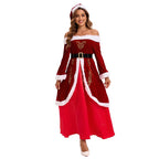 Classic Mrs Claus Costume Dress & Hat Set