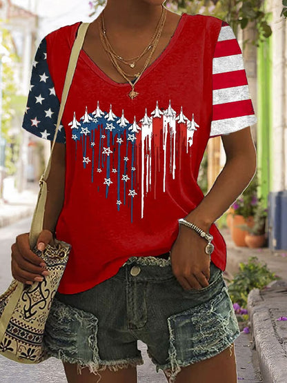 Women's Vintage Freedom Flag Tee