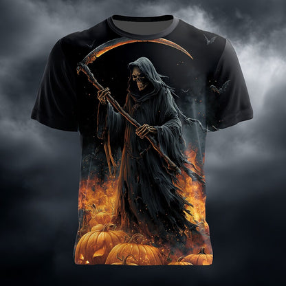 Men's Holiday Grim Reaper Print Tee