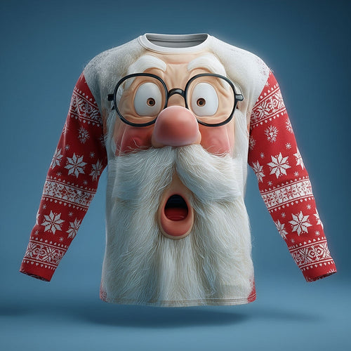 Men's Funny Santa Christmas Long Sleeve T-Shirt