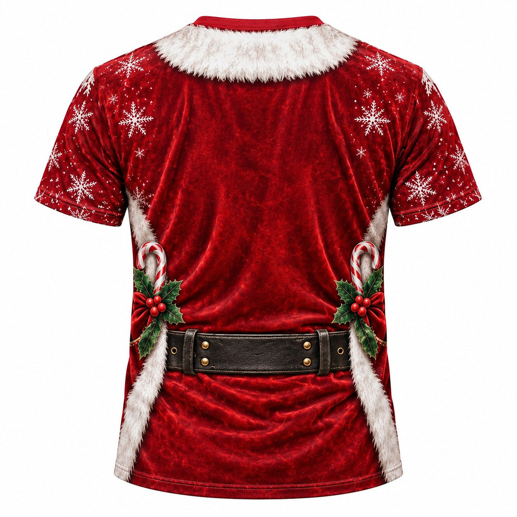 Christmas Hunk Santa Funny Graphic T-Shirt