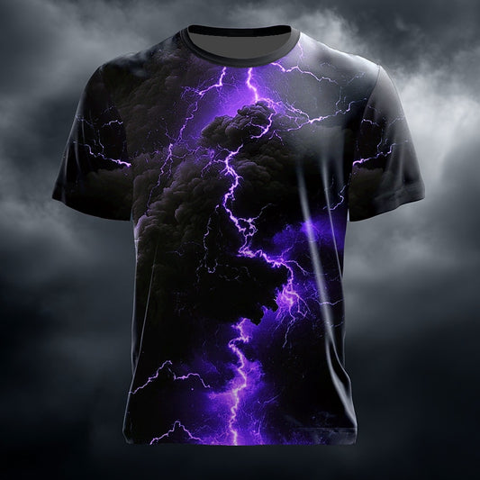 Men's Electric Illusion Lightning Graphic Tee