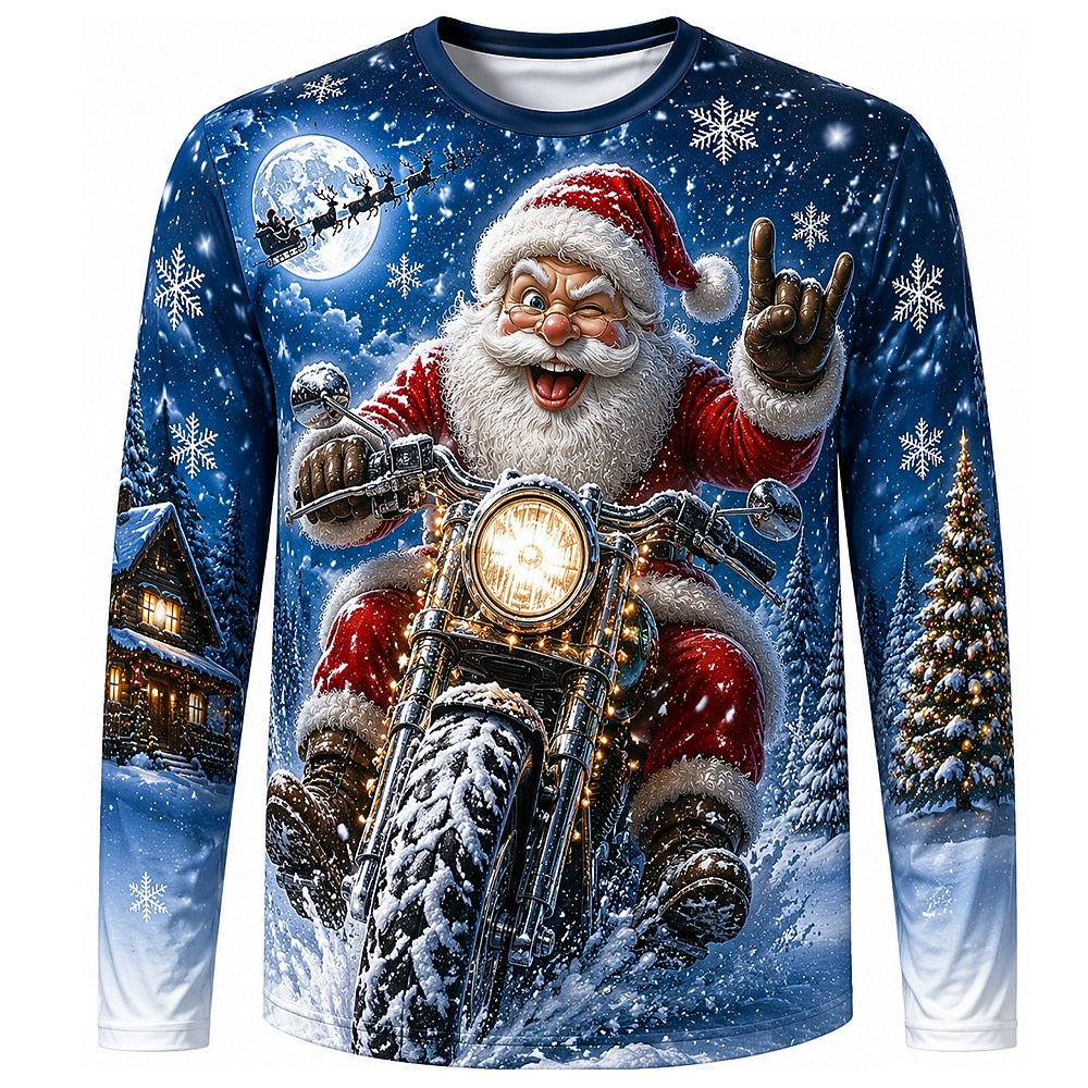 Santa Christmas Funny Long Sleeve Tee