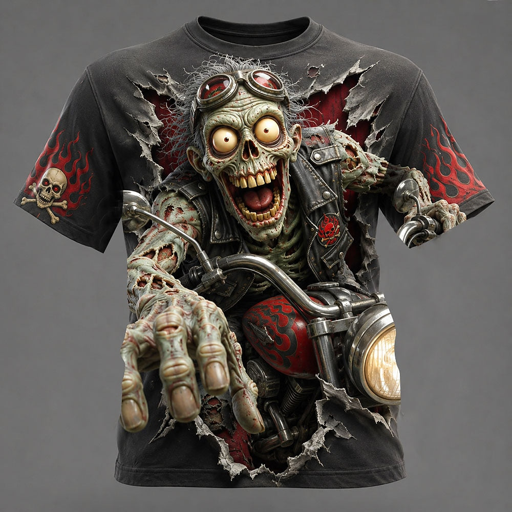 Men's Skull Zombies Gothic Graphic T-Shirt