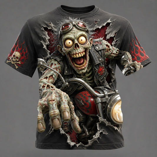 Men's Skull Zombies Gothic Graphic T-Shirt